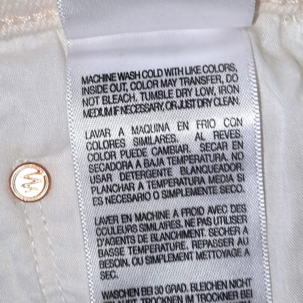 MOTHER SUPERIOR DENIM The Skipper Short And Long Fray Short Size 26 Natural EUC